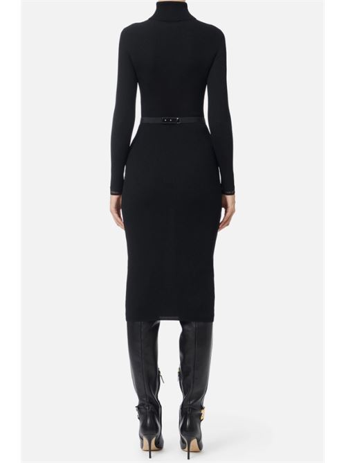 ABITO IN MAGLIA CON CINTURA ELISABETTA FRANCHI | AM07B56E2110 Nero